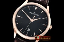 Jaeger Le Coultre Master Ultra Thin Date RG/LE Black ZF 1:1 MY9015 Mod