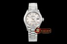 Rolex DateJust Ladies 28mm Pres Flt SS/SS Grey/Diam BP A2671