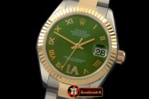 RMDJ203C - SS/YG Oyster Green Roman Asia 2836