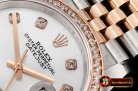 Rolex DateJust 36mm Jub Diam RG/SS Wht MOP/Dm BP A2813