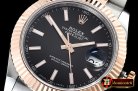 Rolex Datejust DJ2 41mm Oyt Flt RG/SS Black/Stk BP Asia 2813
