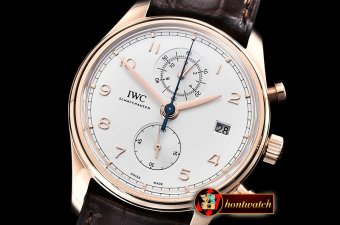 IWC Portugieser Chronograph Classic RG/LE Wht YLF A7750