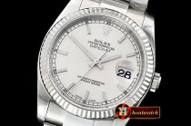 Rolex Datejust DJ 36mm Oyst Flt 904L SS/SS White Lume ARF A3135 Mod