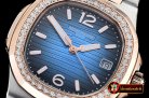 Patek Philippe Nautilus 7010 Ladies RG/SS Diams Blue - Swiss Qtz