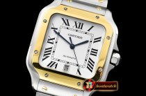 Cartier Santos De Cartier 2018 Mens XL YG/SS Wht BVF MY9015