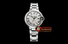 Cartier Balon De Bleu Ladies 33mm SS/SS White TWF Seiko NH05A