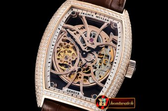 FM139B - Casablanca Skeleton Diams Round RG/LE Asia 21J Mod