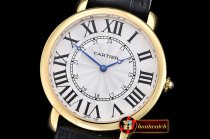 Replica Cartier Ronde Louis Cartier No Date YG/LE White Asia HW