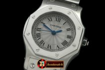 CAR0315B - Ladies Original Santos SS/SS White Swiss Quartz