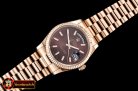 Rolex Daydate 36mm Flt RG/RG Brown Thick Stk BP Swiss 2836