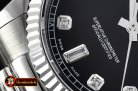 Rolex Daydate 36mm Flt SS/SS Black Diam BP Swiss 2836