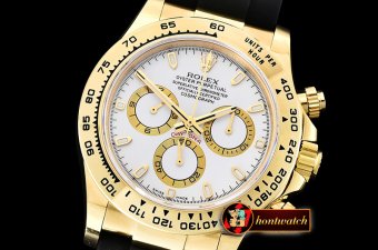 Rolex Daytona 116508 YG/RU Wht/Stk OMF A4130 Mod