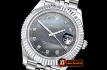 Rolex Datejust II DJ2 41mm Jub Flt SS/SS Blk MOP Diams BP A3235