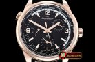 Jaeger Le Coultre Polaris Geographic WT LE RG/LE Black Miyota 9015 Mod