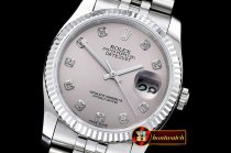 Rolex Datejust DJ 36mm Jub Flt SS/SS Light Grey Diam BP A3135 Mo
