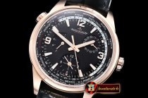 Jaeger Le Coultre Polaris Geographic WT LE RG/LE Black Miyota 9015 Mod