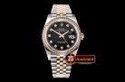Rolex DateJust 36mm Jub Diam RG/SS Black/Dm BP A2813