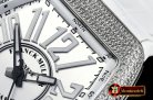 Franck Muller Vanguard Mens V45 Diams SS/LE/RU Silver Wht ABF A2824