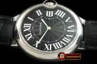 CAR0330B - Ballon De Cartier Mid SS/LE Black Roman Miyota
