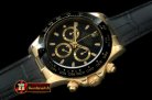 Replica Rolex Daytona 116528 YG/LE Black Stk A-7750 Sec@6 28800
