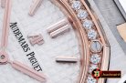 Audemars Piguet Royal Oak Ladies 33mm Diams RG/SS Wht JF Swiss Q