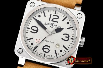 Replica BELL & ROSS BR03-92 SS/LE Platinum/Black Miyota 9015