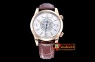 JAEGER LE COULTRE Master Memovax World Time RG/LE Silver Wht Asi