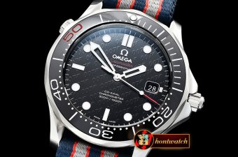 Omega Seamaster 007 James Bond 50th SS/NY Black BP A2836