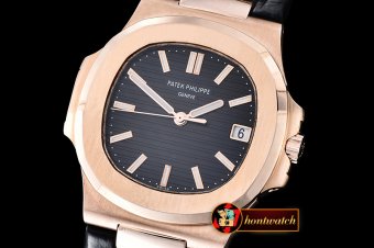 PP0197 - Nautilis Jumbo 18K Wrapped RG/LE Black BP Miyota 9015