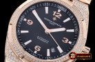 VACH. CONSTANTINE Overseas Ref.47074 Diams RG/RG Black MY8215 Mo