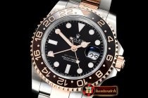Rolex GMT Master II 116713LN RG/SS Black EWF Asia 2836