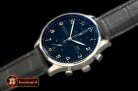 IWC0288 - Portuguese Chrono SS/LE Blk A-7750 New Improved