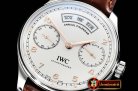 IWC Portugieser Annual Cal IW503502 SS/LE Wht/R ZF A52850