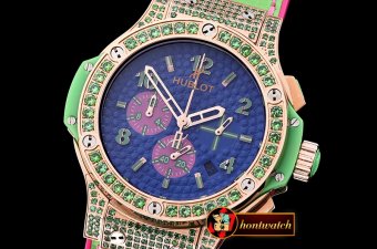 Hublot Big Bang Pop Art 38mm RG/LE Blue/Gn Bez/Case OS20 Qtz