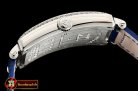Franck Muller Long Island Ld 952QZ DIAM/SS/LE (Blue) Wht GF Swiss Qtz