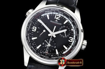 Jaeger Le Coultre Polaris Geographic WT LE SS/LE Black Miyota 9015 Mod