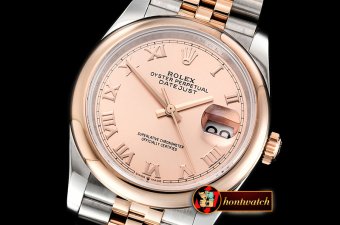 Rolex DateJust 36mm Jub Dome RG/SS Rose/Rmn BP A2813