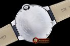 Cartier Balon Bleu Mens Diams Bez SS/LE White Miyota