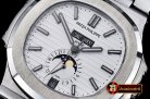 Best Quailty Patak Philippe Nautilus GMT MoonPhase SS/SS White A
