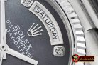 Rolex Daydate 36mm Flt SS/SS Black MOP Diam BP Swiss 2836
