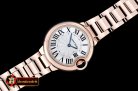 Cartier Balon De Bleu Ladies 33mm RG/RG White TWF Swiss Qtz