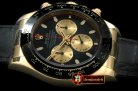 Replica Rolex Daytona 116528 YG/LE Blk Stk Roman A-7750 Sec@6