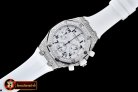 AP0368C - Royal Oak Ladies Chrono SS/RU Wht Num Diam Bez VK64