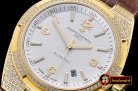 VACH. CONSTANTINE Overseas Ref.47074 YG/LE White MY8215 Mod Cal5