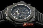 HUB0324 - Big Bang All Black Unico PVD/RU Skeleton Asian 7750