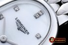 Longines Elegance Ladies SS/SS Wht MOP TWF Swiss Qtz