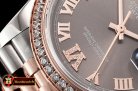 Rolex DateJust 36mm Jub Diam RG/SS Grey/Rmn/Dm BP A2813