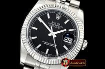 Rolex Datejust Man DJ 36mm Jub Flt 904L SS/SS Black/Stk ARF A3135 Mod
