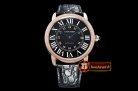 Cartier Ronde Louis Cartier Date RG/LE Black Miyota 9015
