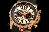 Roger Dubuis Replica Easy DiChronoexcel RG/RU White A-7750 28800
